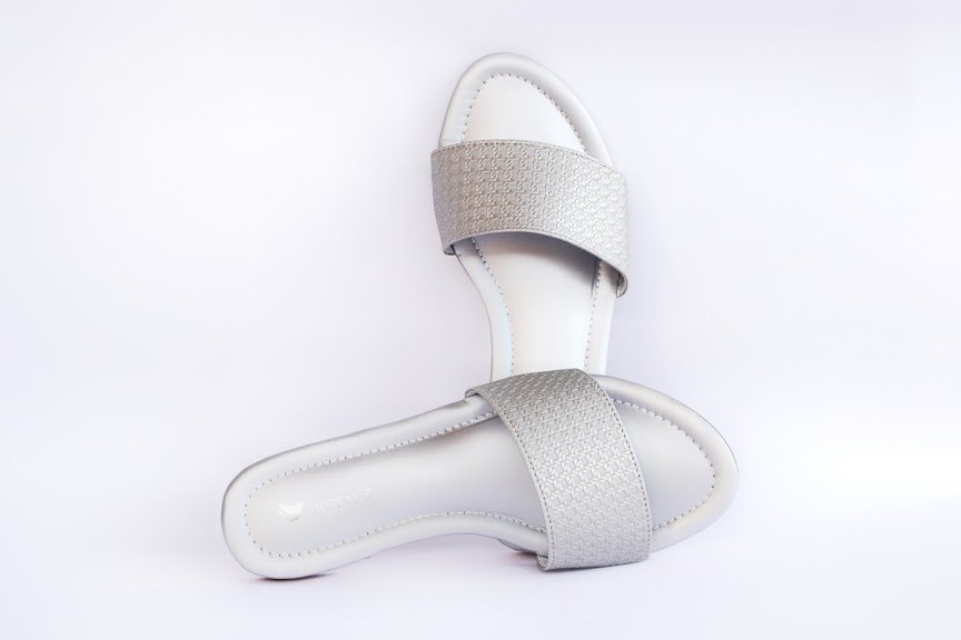 Diamond Block Heels – Silver Gold